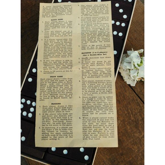 Vintage Double Nine Capitol Dominos By Halsam - Picture 10 of 10